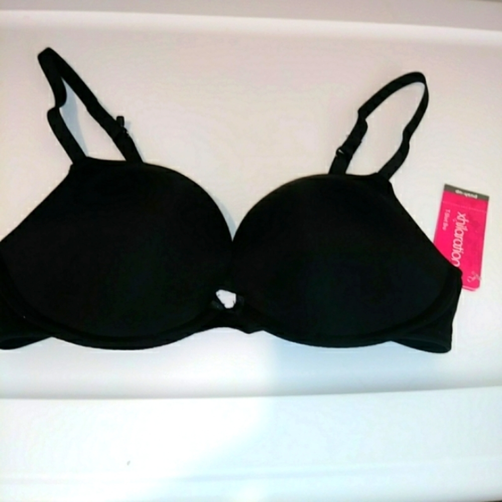 Xhilaration Womens' Convertible Padded Pushup Bra Black 32C